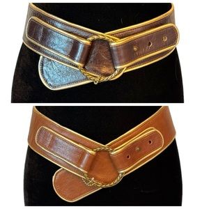 Brown Leather Women's Belt
